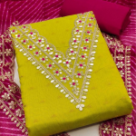 Embroidered Unstitched Dress Material