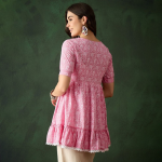 Women Printed Pure Cotton V-Neck Tunic